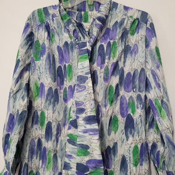 Vintage Feather Print Dress by Shirt Dresses Inc - Picture 2 of 9